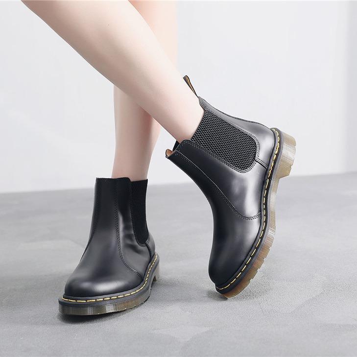 2976 Chelsea Boots Women'S Locomotive Boots Men'S British Leather Short Boots Men'S And Women'S Casual Plus Size Leather Shoes - Image 3